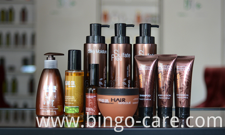 GMPC ISO Factory Wholesale price NUSPA natural argan oil sulfate free shampoo color safe against damage leave health